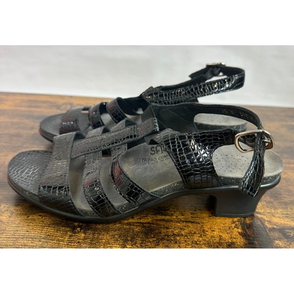 SAS Allegro Comfort Crocodile Embossed Leather Sandals Made in USA Size 10 W - Picture 14 of 15